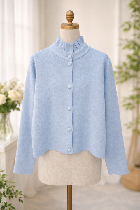 GILET CARDIGAN BELLE-ÎLE BLEU CIEL