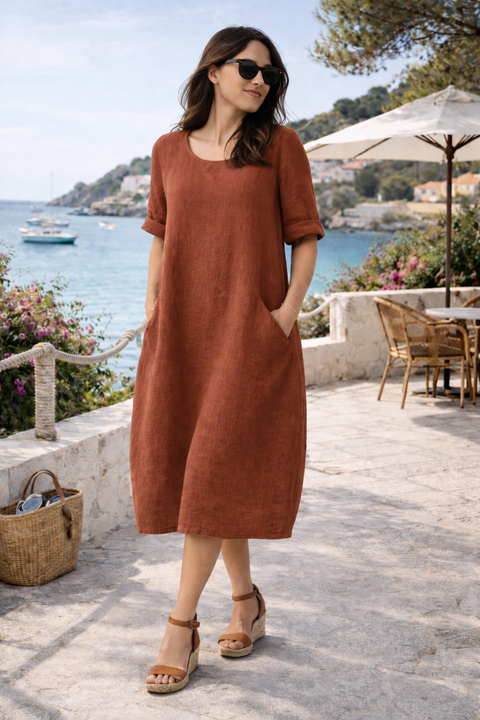 ROBE 100% LIN CALVI TOMETTE