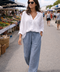 PANTALON LIN ALIZÉ BLEU JEAN