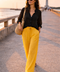 PANTALON LIN ALIZÉ JAUNE
