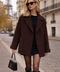 MANTEAU COURT LAINE CHOCO