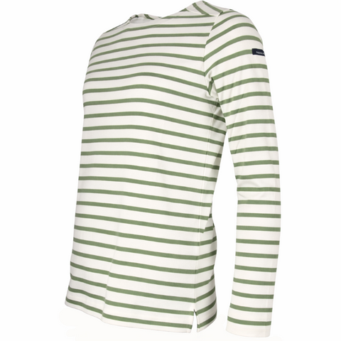 marinière femme écru vert coupe moderne 220g
