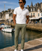Pantalon chino homme kaki | Casual chic & nautique