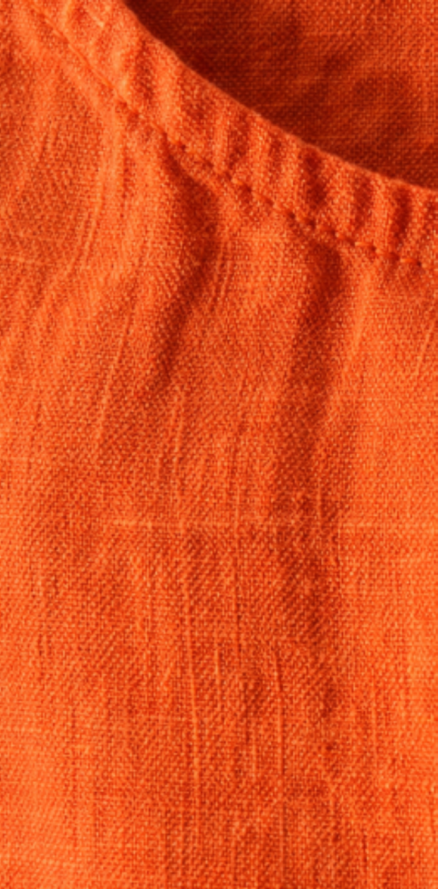 ROBE 100% LIN CALVI ORANGE
