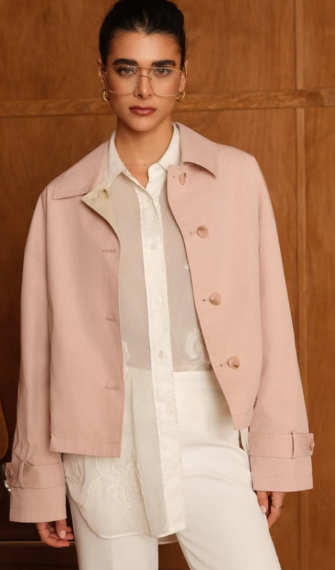 TRENCH COURT REVERSIBLE ZEPHYR ROSE / BEIGE
