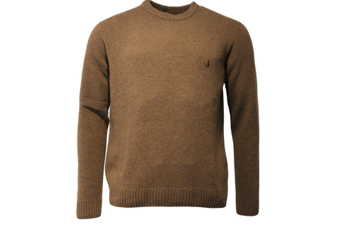 PULL HOMME 80% LAINE MARRON
