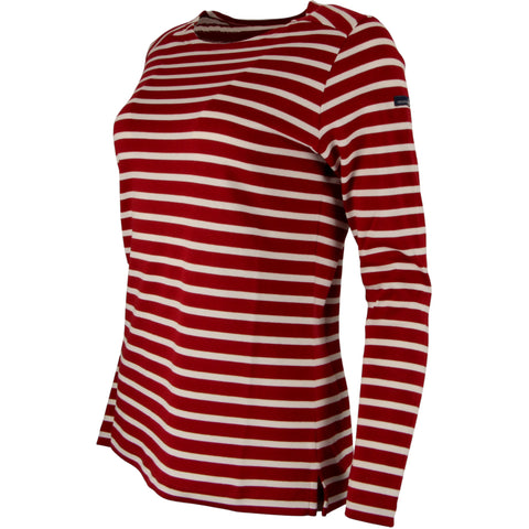 marinière femme style marin rouge écru coupe moderne Green & Sail