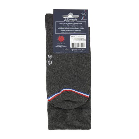 CHAUSSETTES HOMME MADE IN FRANCE ANTHRACITE