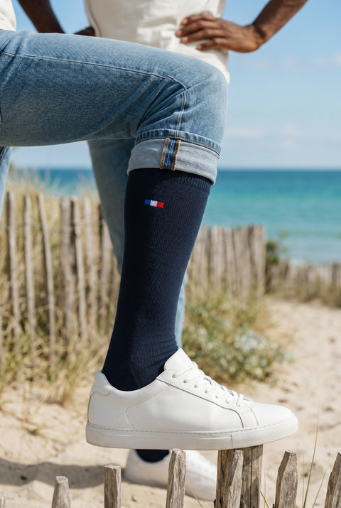 CHAUSSETTES HOMME MADE IN FRANCE BLEU MARINE