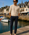 Pantalon chino homme bleu nuit | Casual chic & nautique