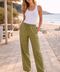 PANTALON LIN ALIZÉ OLIVE