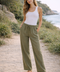 PANTALON LIN ALIZÉ KAKI