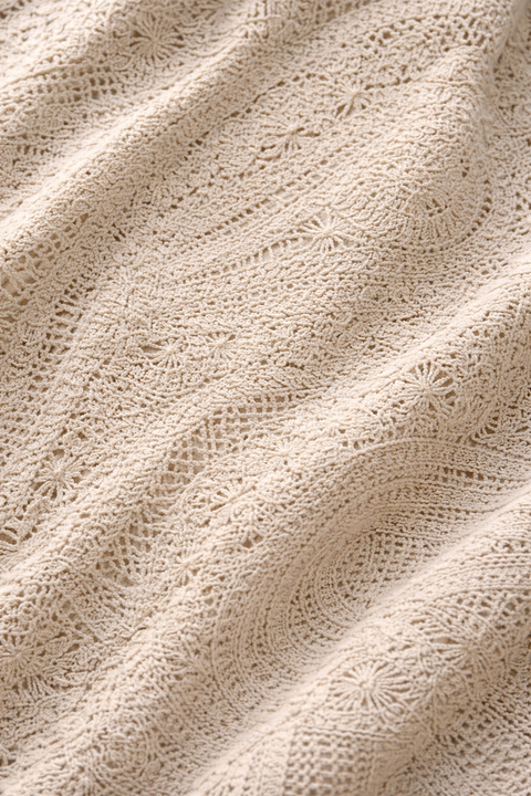 PULL COURT CROCHET ÉCRU
