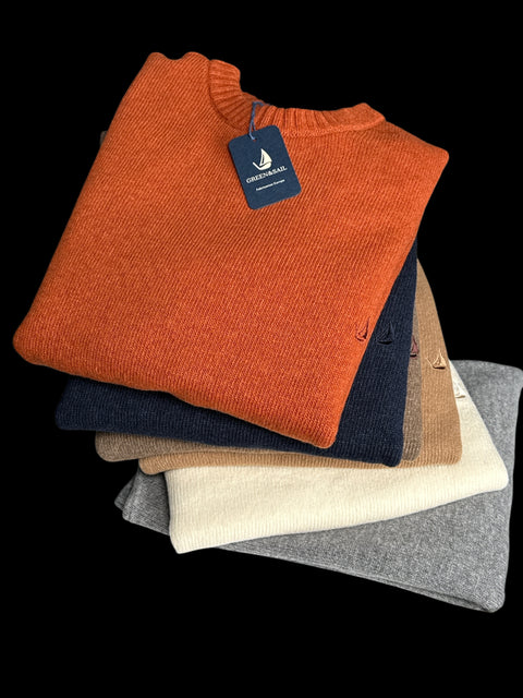 Pull homme laine 80% terracotta – maille épaisse chaude – style élégant hiver – confort premium